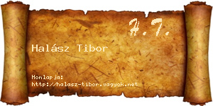 Halász Tibor névjegykártya